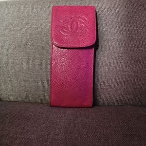 Authentic Chanel Vintage Timeless Flap Caviar Sunglasses Pouch